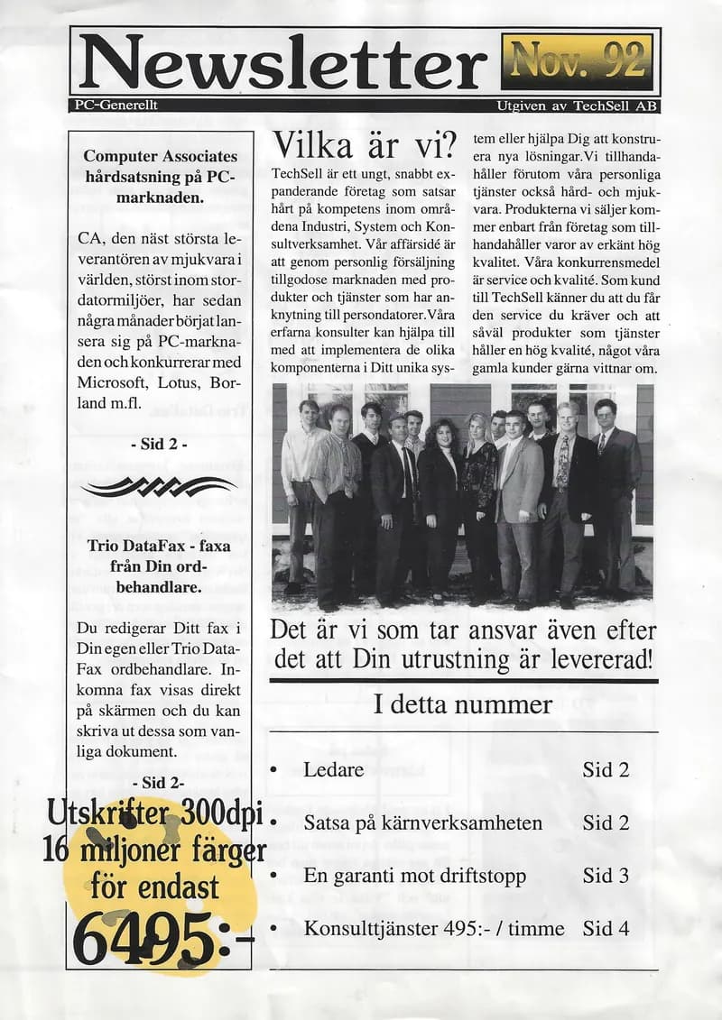 TechSell AB Nyhetsbrev